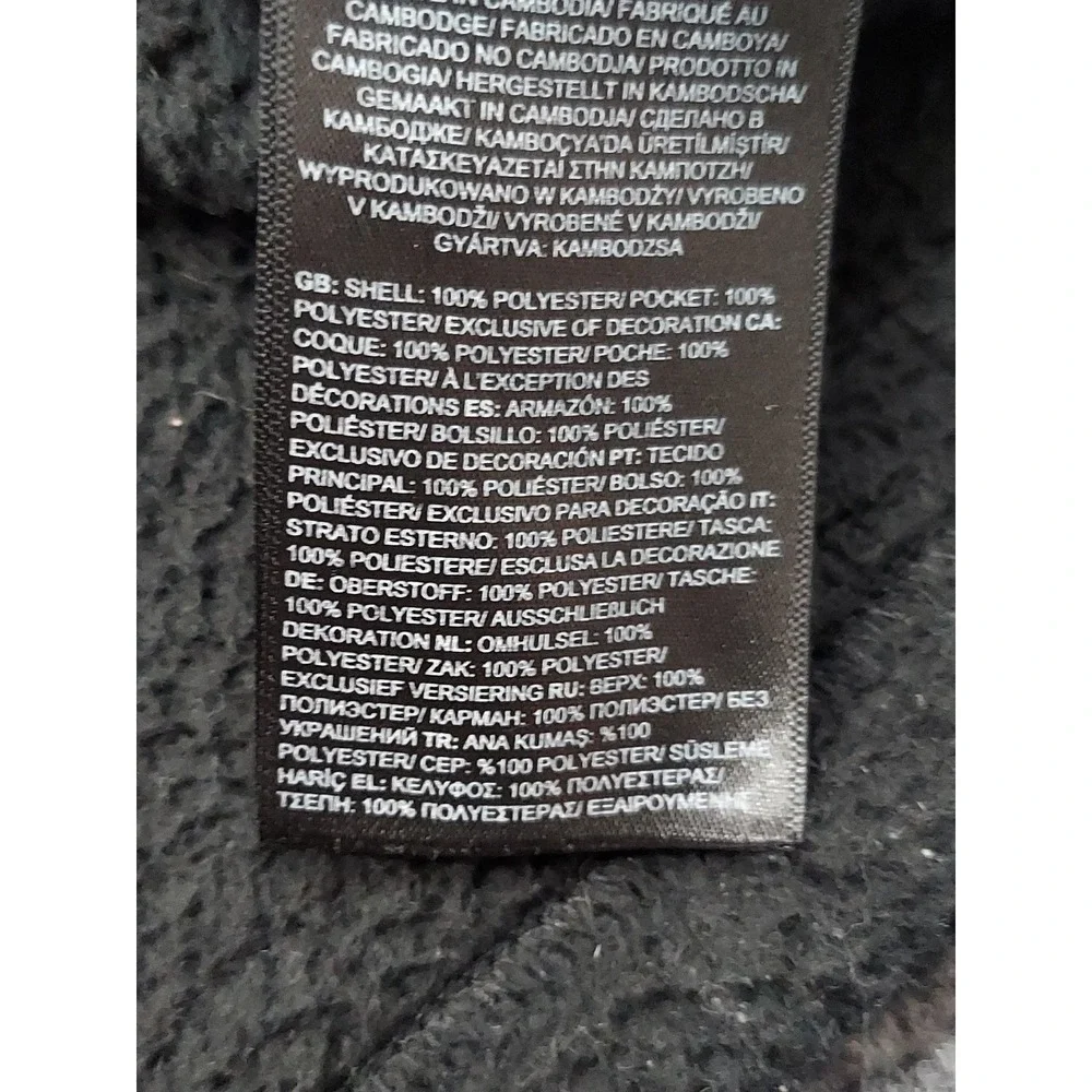 North‎ Face Fleece Jacket Mens Large Black Full Zip Mock Neck Outdoor